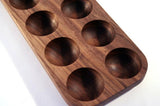 Mahogany Wooden Kitchen Egg Holder Tray - waseeh.com