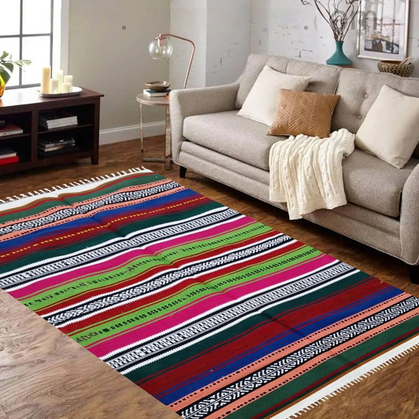 Horizontal Cotton Rug - Prismatic 4 (3ft x6ft)