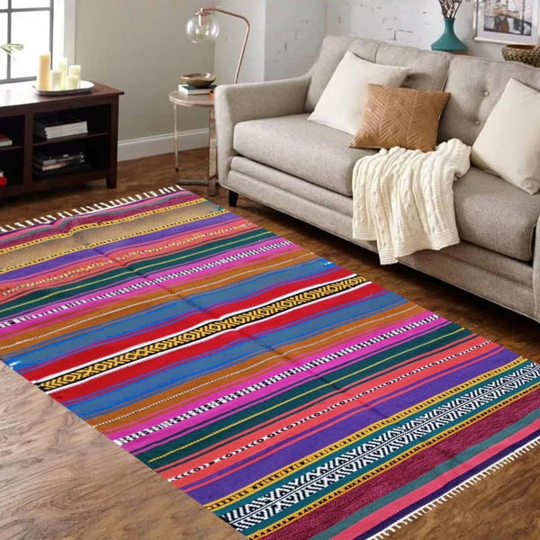 Horizontal Cotton Rug - Prismatic 5 (3ft x6ft)