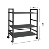 Iron land 3-Tier with Wheels Metal Microwave Oven Trolley