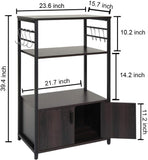 Iwell Living Dining Room Kitchen Microwave Stand Cabinet Utility Storage Shelve Rack