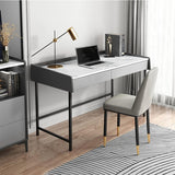 Dewy Modern Luxury Writing Computer Desk Workstation Table with Drawers