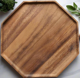 Renawe Octagon Wooden Platter Kitchen Serving Tray