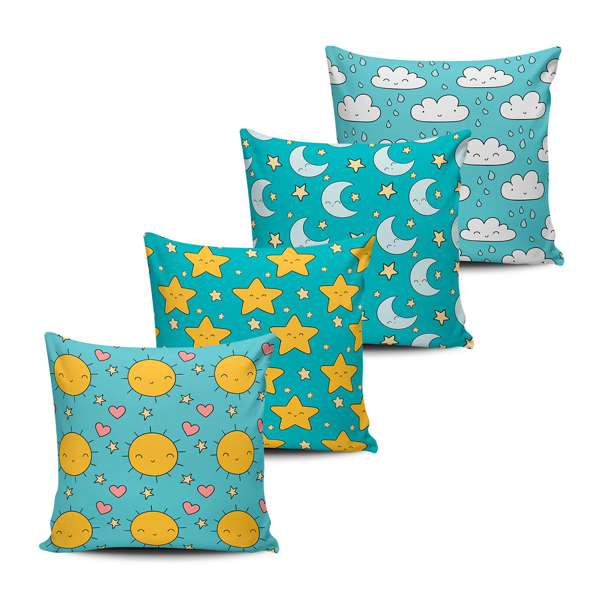 Sky Decorative Cushion Covers Pack of 4