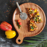 Round Shape Wooden Pizza Platter Tray