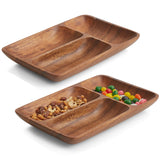 3 Compartment Solid wooden Platter Pack of 2