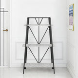 Carnation Modern Ladder Living Drawing Room Freestanding Bookcase shelve Rack - waseeh.com