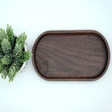 Oval Gazed Wooden Kitchen Serving Tray - waseeh.com