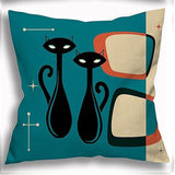 Cat Modern Art Cushion Covers Pack of 4