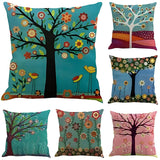 Vintage Flower Tree Cushion Cover Pack 6