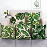 Tropical Green Leaf Cushion Covers Pack of 5