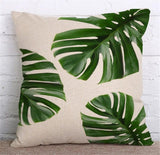 Tropical Green Leaf Cushion Covers Pack of 5