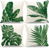 Palm Tree Tropical Leaves Cushion Covers Pack of 4