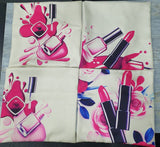 Flower Lipstick Bottle Makeup Cushion Covers