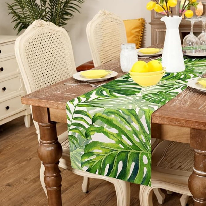 Palms on Green Table Runners