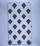 Black and White Embroidery Table Runner