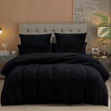 Black Velvet Duvet Cover Set of 3