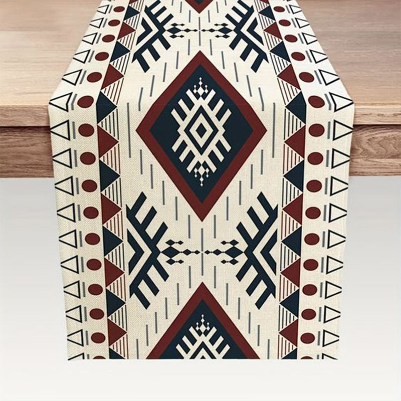 Tribal Ethnic Linen Table Runner