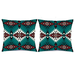 Turquoise Decorative Cushion Pillow Cases Pack of 4