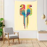 Sparrow And Parrots Tapestry