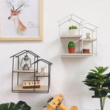 Wall-Mounted "Home" Floating Metal Storage Shelve Frame Decor - waseeh.com