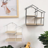 Wall-Mounted "Home" Floating Metal Storage Shelve Frame Decor - waseeh.com