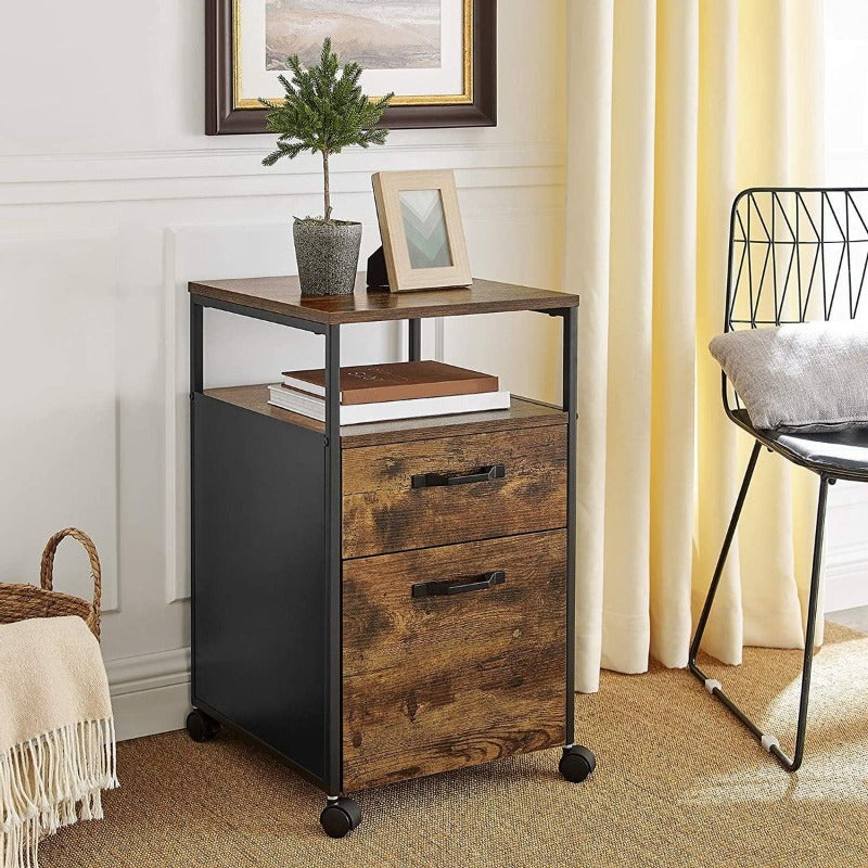 Way Side Office Home Drawer Side Table Rolling Trolley - waseeh.com