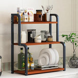 Mini Wooden & Metal Storage Shelf Rack - waseeh.com