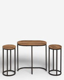 Round Nesting Living Lounge Bedroom Side Tables (Set of 3) - waseeh.com
