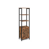 Multi Tier Tall Cabinet Bookcase Organizer Rack - waseeh.com