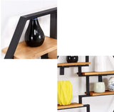 Étagère Wall Solid Wood Living Lounge Drawing Room Metal Floating Organizer Shelve Decor - waseeh.com