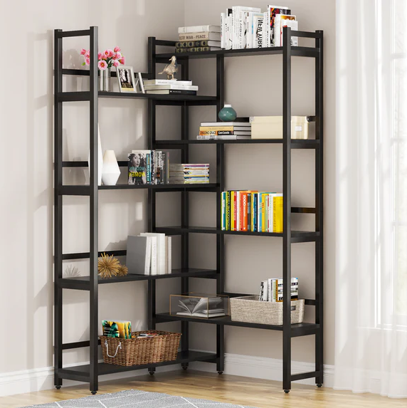 Taboret Corner Living Bedroom Bookcase Organizer Storage Rack Decor - waseeh.com