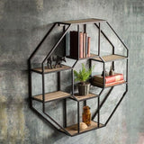 Wall-Mounted "Octic" Floating Metal Storage Shelve Frame Decor - waseeh.com