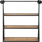Nevin Rustic Three Tier Wall Storage and Decor - waseeh.com