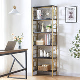 Golden Storage Modern Bookshelf for Home Office Living Room and Bedroom - waseeh.com