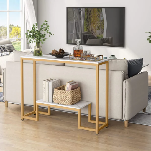 Concourse Lounge Living Room Entryway Organizer Console Table - waseeh.com