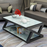 Tempered Industrial Cocktail Coffee Tea Table - waseeh.com