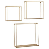 Rectangle Living Lounge Drawing Room Floating Organizer Shelve (Set of 3) - waseeh.com