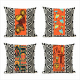African Ethnic Cushion Covers Pack 4