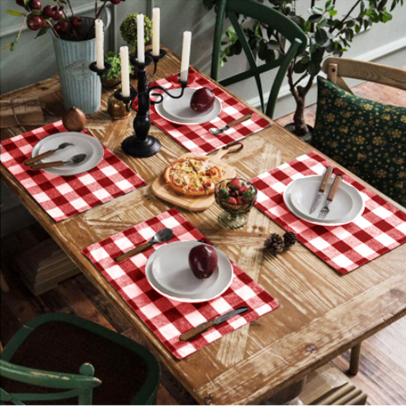 Buffalo Plaid Pattern Print Table Runner