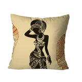 African Cushion Covers Beige Pack of 3