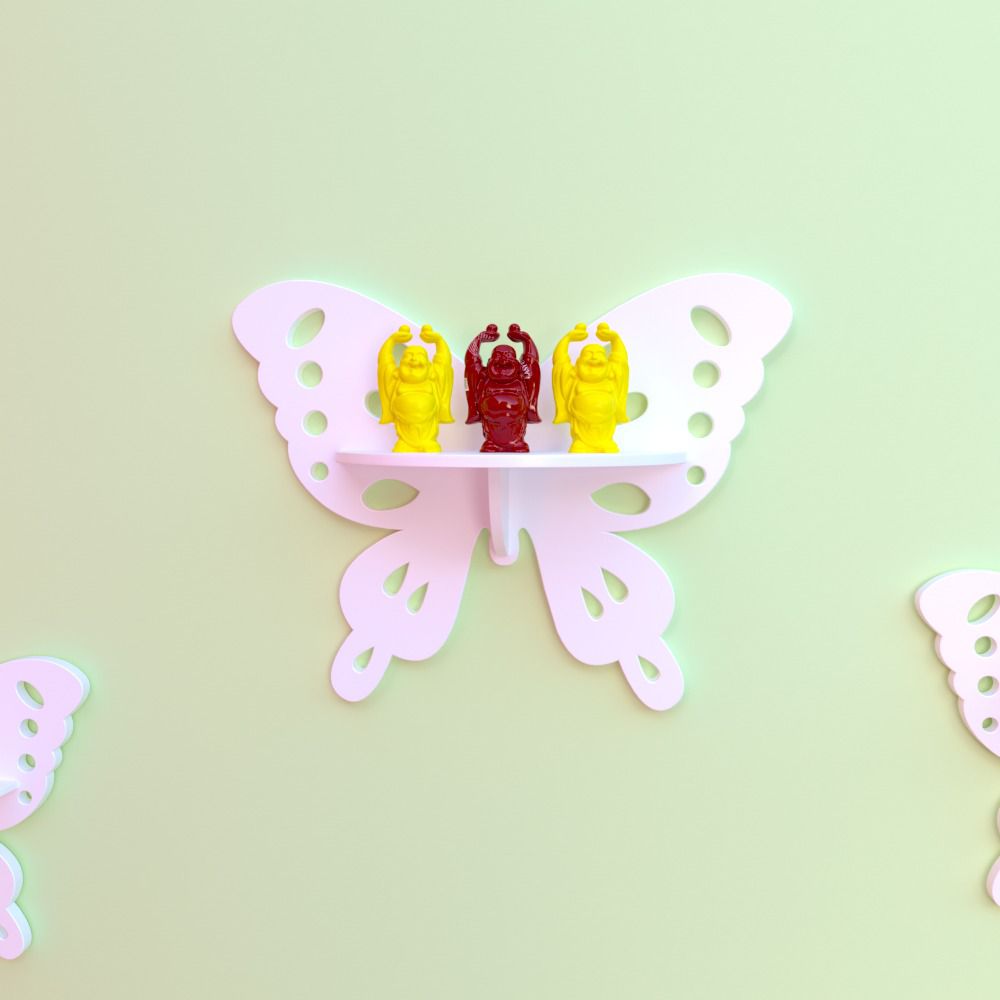 Crater Butterfly Floating Shelves (Set of 3) - waseeh.com