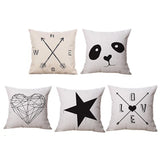 Pattern Linen Cushion Covers Pack 5