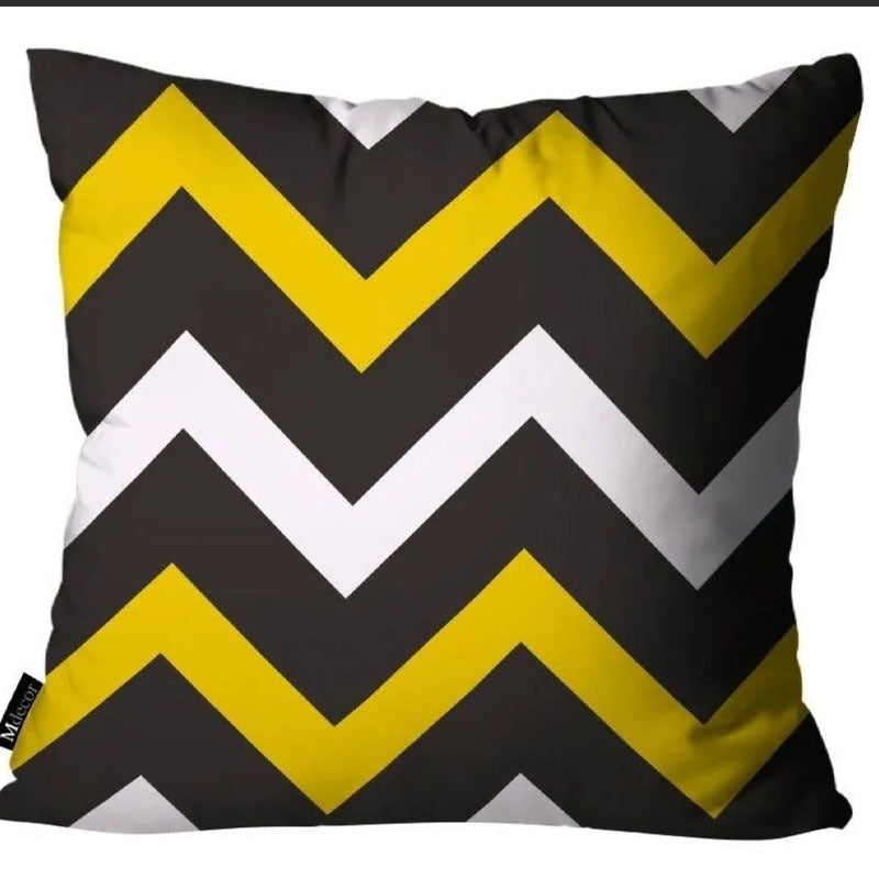 Yellow Decorative Cushion Covers Pack 4