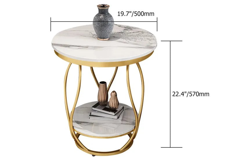 Gilded Living Lounge Bedroom Modern Side Table - waseeh.com