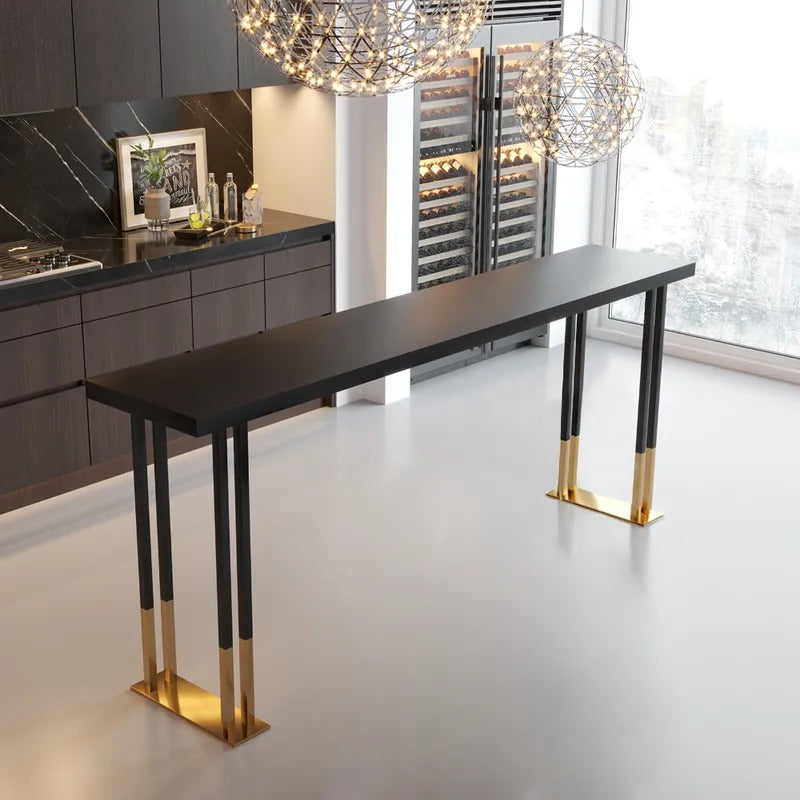 Feigned Living Lounge Drawing Room Counter Breakfast LED Console Table - waseeh.com