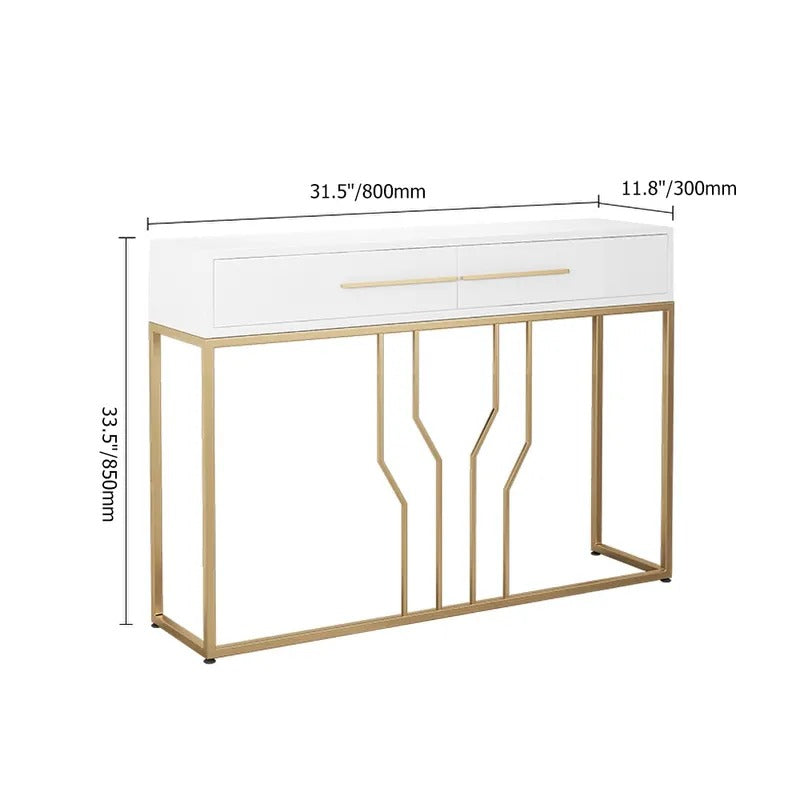 Off-Track Living Lounge Entryway Drawing Room Console Drawer Table - waseeh.com