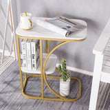 UPBEER Balcony Coffee Table Small House Marble Side Cabinet Living Room Sofa - waseeh.com