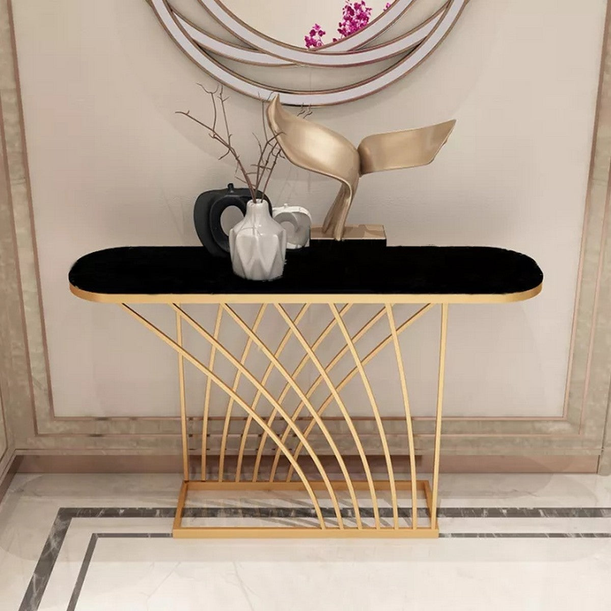 Varnish Entryway Lounge Living Room Console Table - waseeh.com