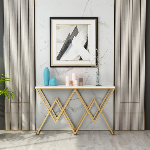 Avant-garde Living Lounge Drawing Room Console Table - waseeh.com